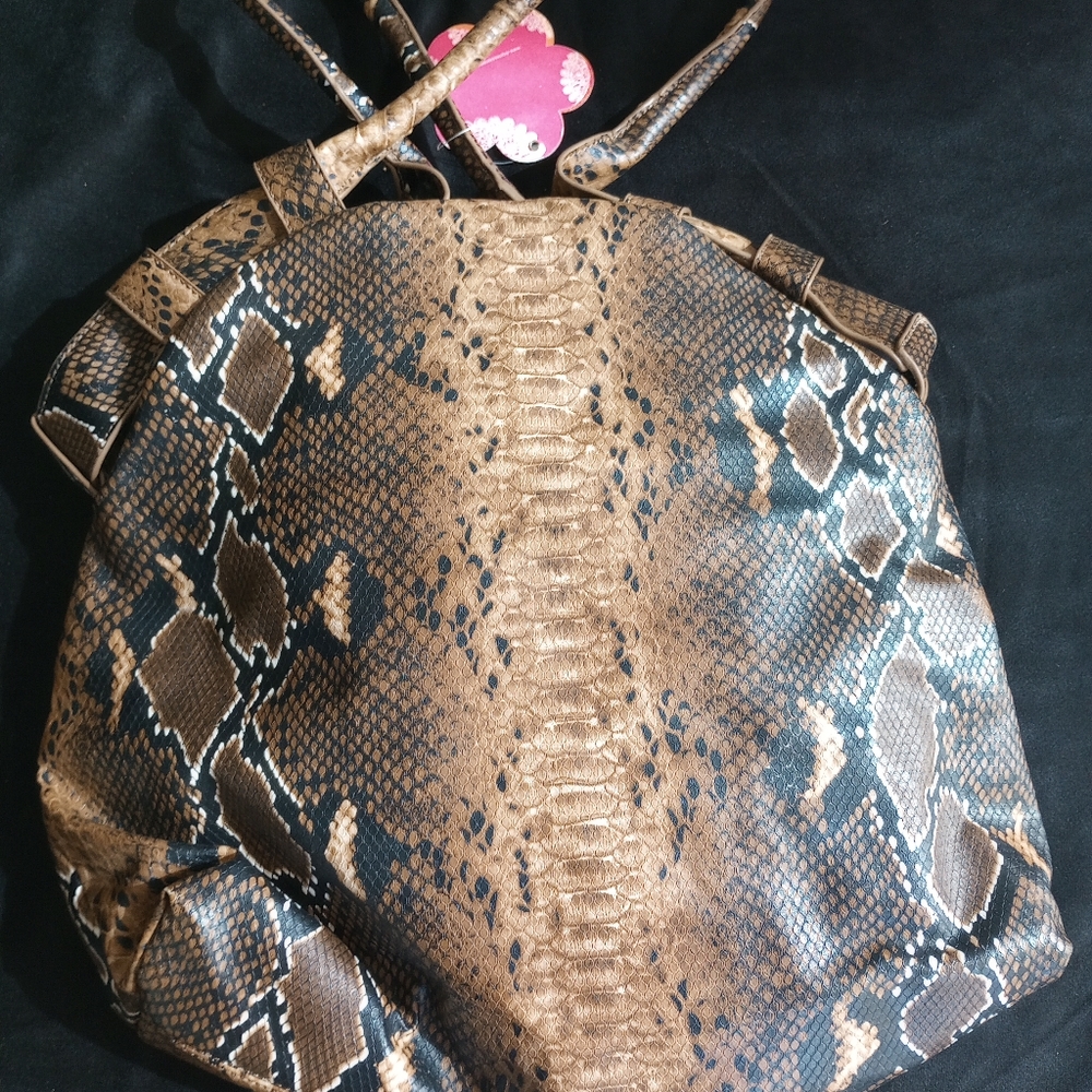🔖Snakeskin Ruffled Handbag - Picture 11 of 16